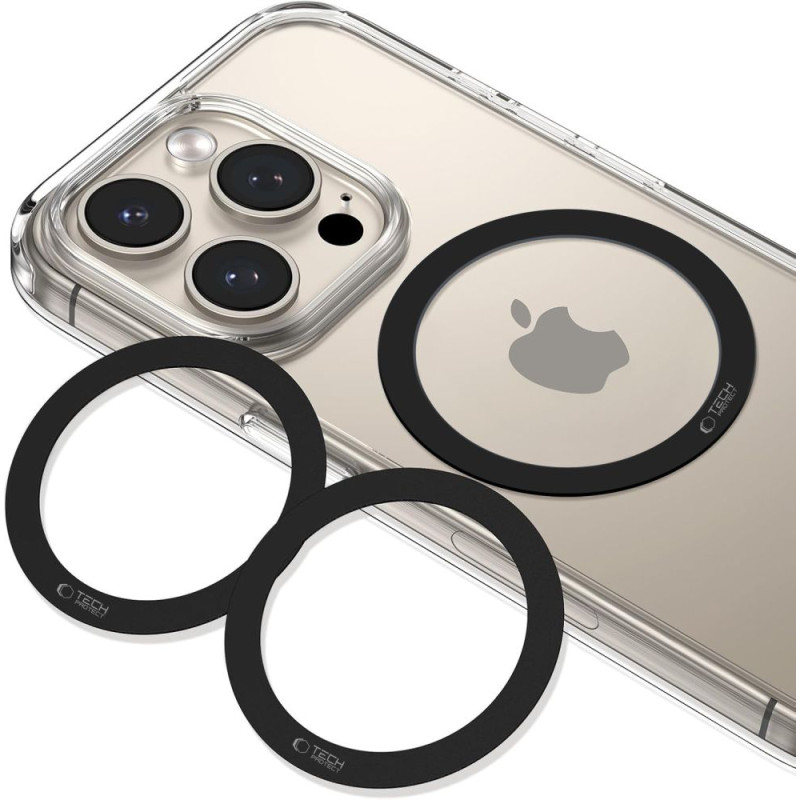 Tech-Protect MMP-110 Magnetic Δακτύλιος MagSafe - 2 Τεμάχια - Black / Black Tech-Protect MMP-110 Magnetic Δακτύλιος MagSafe - 2 Τεμάχια - Black / Black