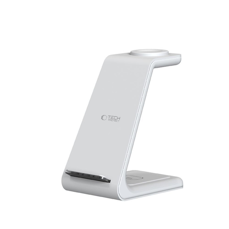 TECH-PROTECT QI15W-A36 3in1 Ασύρματος Φορτιστής MagSafe με Καλώδιο USB-A to USB-C - White TECH-PROTECT QI15W-A36 3in1 Ασύρματος Φορτιστής MagSafe με Καλώδιο USB-A to USB-C - White