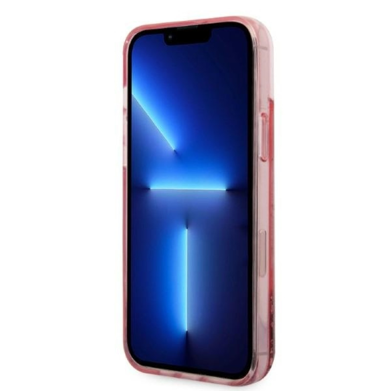 Karl Lagerfeld iPhone 14 Plus / 15 Plus - Liquid Glitter Big KL Σκληρή Θήκη με Πλαίσιο Σιλικόνης - Διάφανη / Pink - KLHCP14MLBKLCP Karl Lagerfeld iPhone 14 Plus / 15 Plus - Liquid Glitter Big KL Σκληρή Θήκη με Πλαίσιο Σιλικόνης - Διάφανη / Pink - KLHCP14MLBKLCP