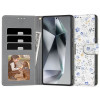 Tech-Protect Samsung Galaxy S25 Θήκη Πορτοφόλι Stand από Δερματίνη - Spring Flowers