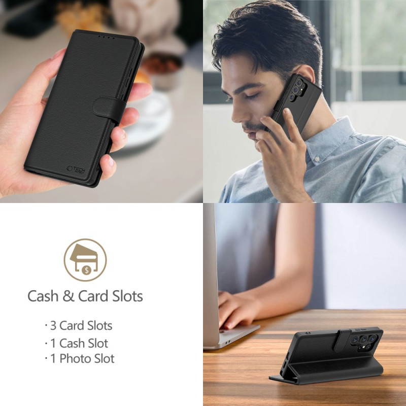 Tech-Protect Samsung Galaxy S25 Ultra Θήκη Πορτοφόλι Stand από Δερματίνη - Black Tech-Protect Samsung Galaxy S25 Ultra Θήκη Πορτοφόλι Stand από Δερματίνη - Black