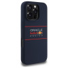 Red Bull iPhone 16 Pro Max - Silicone Horizontal Logo - MagSafe Σκληρή Θήκη με Πλαίσιο Σιλικόνης - Navy - RBHMP16X24SIHSRV