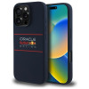 Red Bull iPhone 16 Pro Max - Silicone Horizontal Logo - MagSafe Σκληρή Θήκη με Πλαίσιο Σιλικόνης - Navy - RBHMP16X24SIHSRV