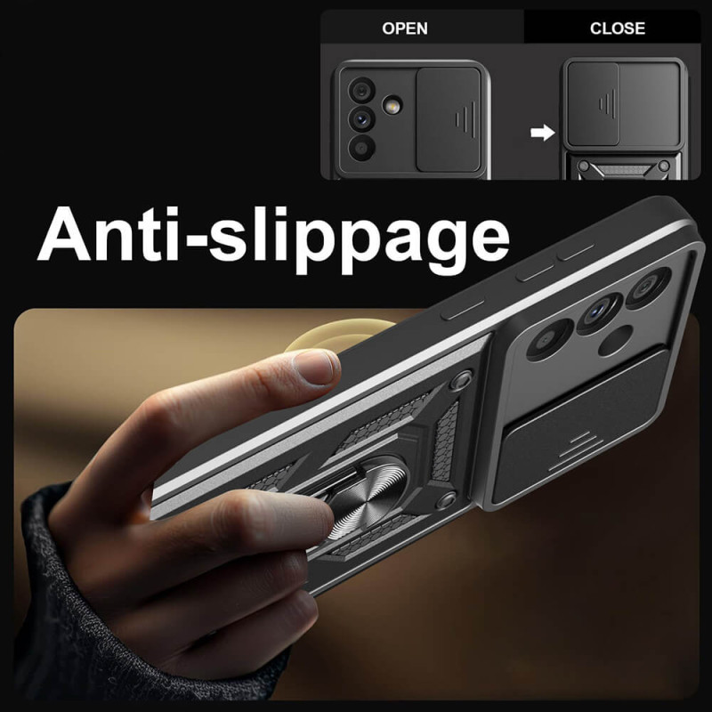Techsuit Samsung Galaxy A56 5G - CamShield - Σκληρή Θήκη με Προστασία Καμερών και Δαχτυλίδι Συγκράτησης - Black Techsuit Samsung Galaxy A56 5G - CamShield - Σκληρή Θήκη με Προστασία Καμερών και Δαχτυλίδι Συγκράτησης - Black