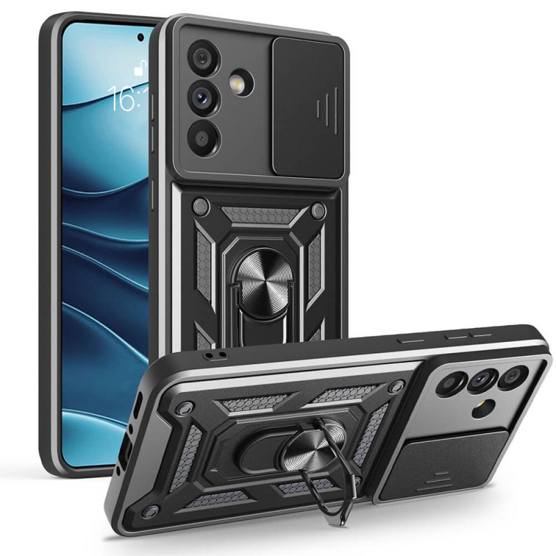 Techsuit Samsung Galaxy A56 5G - CamShield - Σκληρή Θήκη με Προστασία Καμερών και Δαχτυλίδι Συγκράτησης - Black Techsuit Samsung Galaxy A56 5G - CamShield - Σκληρή Θήκη με Προστασία Καμερών και Δαχτυλίδι Συγκράτησης - Black