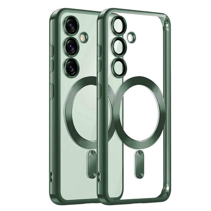 Techsuit Samsung Galaxy S25 Plus - Luxury Crystal MagSafe - Θήκη Σιλικόνης - Deep Green