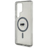 Karl Lagerfeld Samsung Galaxy S25 Ultra - Button Karl Head Printed Logo - MagSafe Σκληρή Θήκη με Πλαίσιο Σιλικόνης - Black - KLHMS25LHLSKIK
