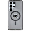 Karl Lagerfeld Samsung Galaxy S25 Ultra - Button Karl Head Printed Logo - MagSafe Σκληρή Θήκη με Πλαίσιο Σιλικόνης - Black - KLHMS25LHLSKIK