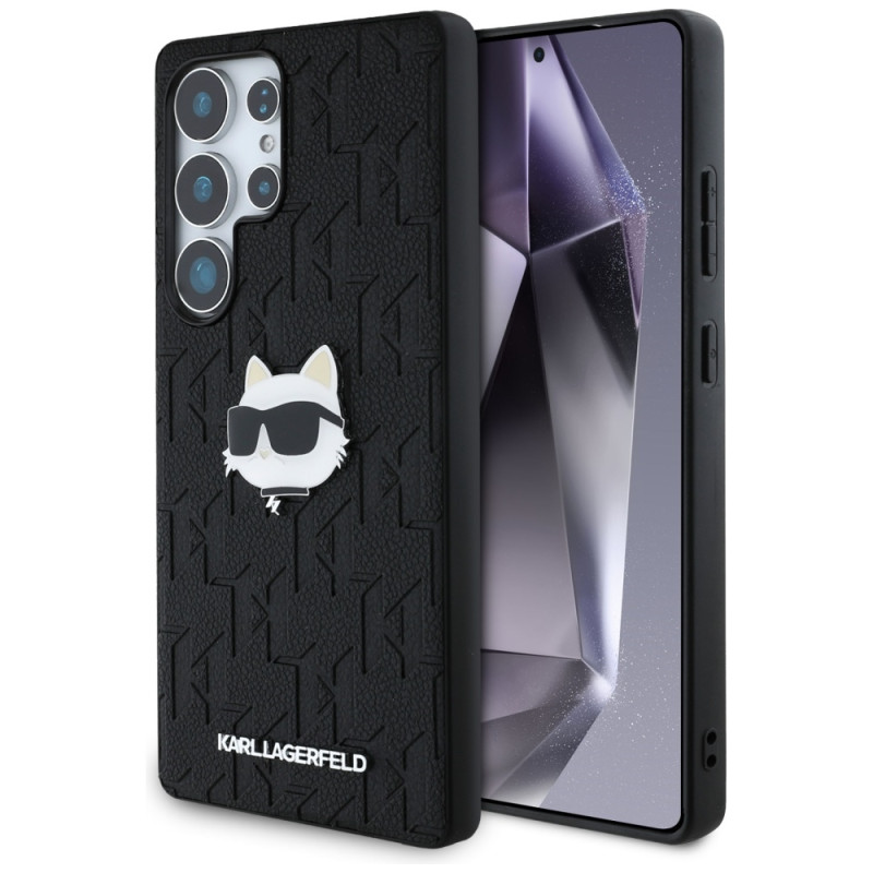 Karl Lagerfeld Samsung Galaxy S25 Ultra - Monogram Choupette Head Pin - Σκληρή Θήκη με Επένδυση Συνθετικού Δέρματος - Black - KLHCS25LPGKLCHPK Karl Lagerfeld Samsung Galaxy S25 Ultra - Monogram Choupette Head Pin - Σκληρή Θήκη με Επένδυση Συνθετικού Δέρματος - Black - KLHCS25LPGKLCHPK