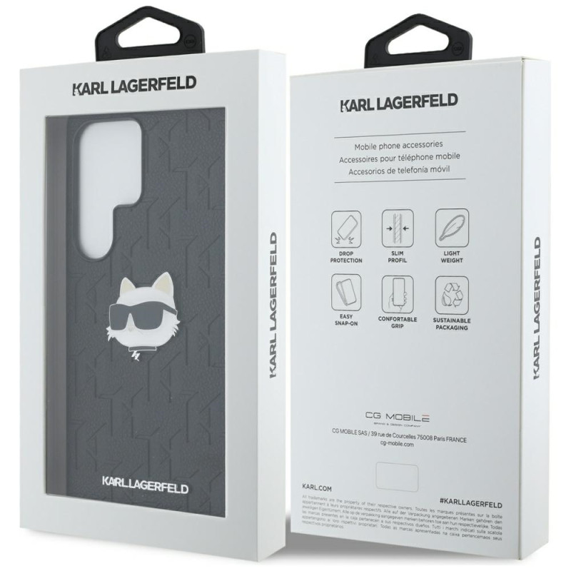 Karl Lagerfeld Samsung Galaxy S25 Ultra - Monogram Choupette Head Pin - Σκληρή Θήκη με Επένδυση Συνθετικού Δέρματος - Black - KLHCS25LPGKLCHPK Karl Lagerfeld Samsung Galaxy S25 Ultra - Monogram Choupette Head Pin - Σκληρή Θήκη με Επένδυση Συνθετικού Δέρματος - Black - KLHCS25LPGKLCHPK
