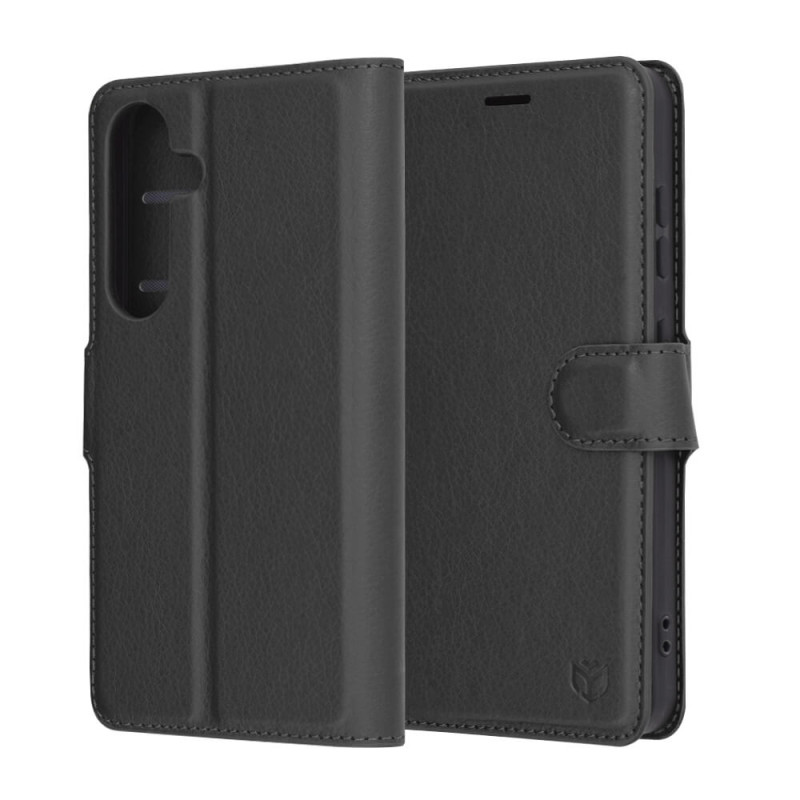 Techsuit Samsung Galaxy S25 - Leather Folio - Θήκη Πορτοφόλι από Δερματίνη με Stand - Black