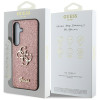 Guess Samsung Galaxy S25 - Fixed Glitter Big 4G - Σκληρή Θήκη με Πλαίσιο Σιλικόνης - Pink - GUHCS25SHG4SGP