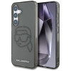 Karl Lagerfeld Samsung Galaxy S25 - Rhinestones Karl Head Logo - Σκληρή Θήκη με Πλαίσιο Σιλικόνης - Black - KLHCS25SHKHDCELK