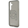 Karl Lagerfeld Samsung Galaxy S25 - Rhinestones Karl Head Logo - Σκληρή Θήκη με Πλαίσιο Σιλικόνης - Black - KLHCS25SHKHDCELK