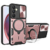 Techsuit Samsung Galaxy A36 5G - CamGuard Pro - Σκληρή Θήκη με Προστασία Καμερών και Δαχτυλίδι Συγκράτησης - Rose Gold
