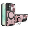 Techsuit Samsung Galaxy S25 Plus - CamGuard Pro - Σκληρή Θήκη με Προστασία Καμερών και Δαχτυλίδι Συγκράτησης - Rose Gold