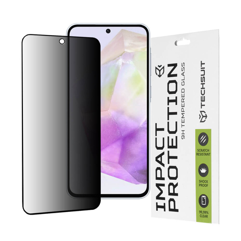 Techsuit Samsung Galaxy A36 5G / A56 5G 9H 111D Privacy 0.33mm Full Screen Full Glue Tempered Glass Αντιχαρακτικό Γυαλί Οθόνης - Black Techsuit Samsung Galaxy A36 5G / A56 5G 9H 111D Privacy 0.33mm Full Screen Full Glue Tempered Glass Αντιχαρακτικό Γυαλί Οθόνης - Black
