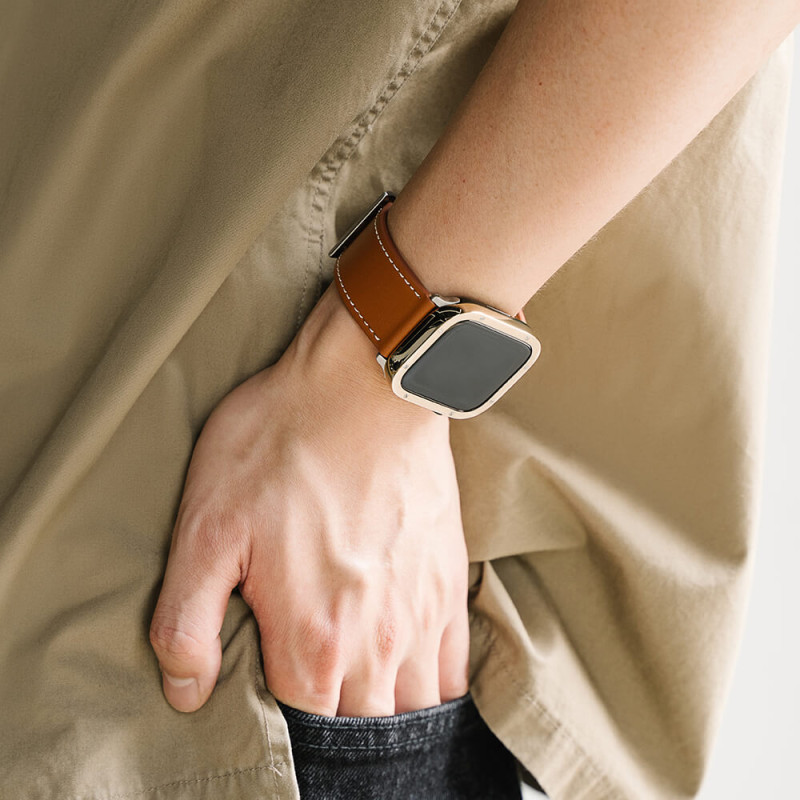 Ringke Λουράκι Apple Watch 2 / 3 / 4 / 5 / 6 / 7 / 8 / 9 / SE / SE 2 / ULTRA 1 / ULTRA 2 - 42 / 44 / 45 / 49 mm Leather One Basic Bold Δερμάτινο Λουράκι - Brown Ringke Λουράκι Apple Watch 2 / 3 / 4 / 5 / 6 / 7 / 8 / 9 / SE / SE 2 / ULTRA 1 / ULTRA 2 - 42 / 44 / 45 / 49 mm Leather One Basic Bold Δερμάτινο Λουράκι - Brown