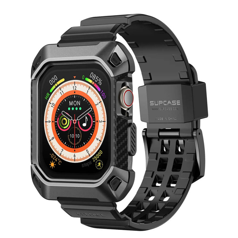 Supcase Λουράκι Apple Watch 10 - 46MM Unicorn Beetle Pro Λουράκι με Θήκη Προστασίας - Black