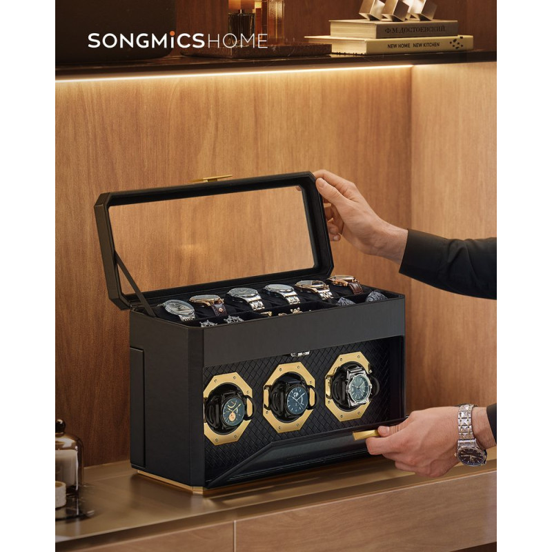 SONGMICS Κουτί Αποθήκευσης για 9 Ρολόγια και Κοσμήματα - Ink Black - JWB026B01 SONGMICS Κουτί Αποθήκευσης για 9 Ρολόγια και Κοσμήματα - Ink Black - JWB026B01