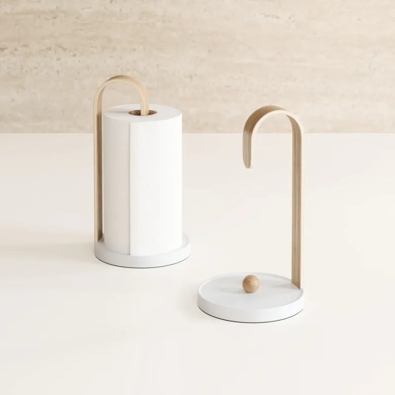 Umbra Bellwood Βάση για Χαρτί Κουζίνας - White / Natural Umbra Bellwood Βάση για Χαρτί Κουζίνας - White / Natural