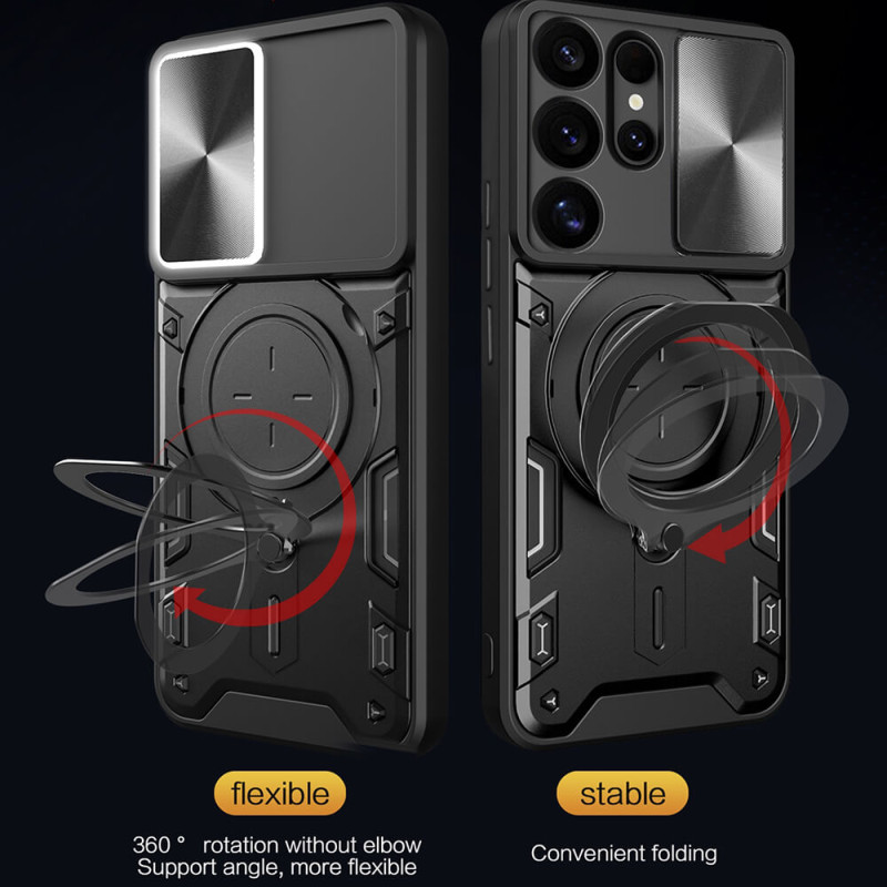 Techsuit Samsung Galaxy S25 Ultra - CamGuard Pro - Σκληρή Θήκη με Προστασία Καμερών και Δαχτυλίδι Συγκράτησης - Black Techsuit Samsung Galaxy S25 Ultra - CamGuard Pro - Σκληρή Θήκη με Προστασία Καμερών και Δαχτυλίδι Συγκράτησης - Black