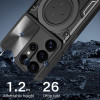 Techsuit Samsung Galaxy S25 Ultra - CamGuard Pro - Σκληρή Θήκη με Προστασία Καμερών και Δαχτυλίδι Συγκράτησης - Black