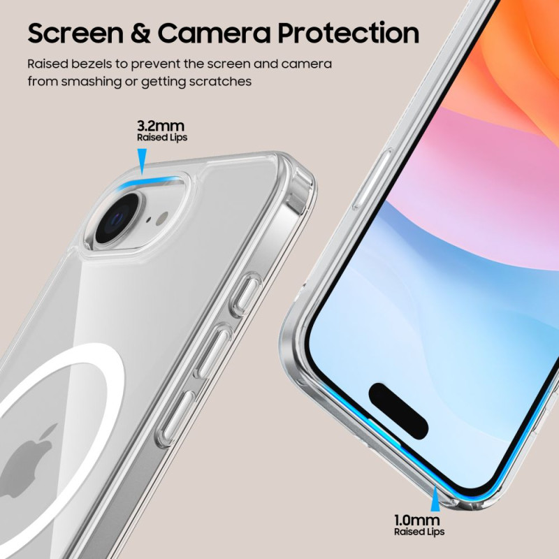 Tech-Protect iPhone 16e Flexair Hybrid MagSafe Σκληρή Θήκη με Πλαίσιο Σιλικόνης και MagSafe - Διάφανη Tech-Protect iPhone 16e Flexair Hybrid MagSafe Σκληρή Θήκη με Πλαίσιο Σιλικόνης και MagSafe - Διάφανη