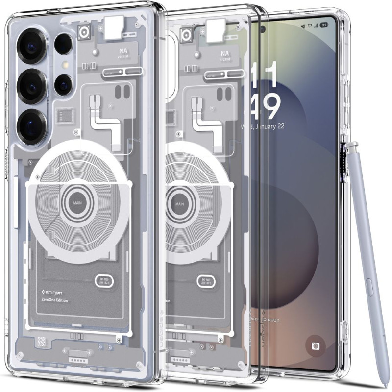 Spigen Samsung Galaxy S25 Ultra Ultra Hybrid Mag Σκληρή Θήκη με Πλαίσιο Σιλικόνης Και MagSafe - Zero One White Spigen Samsung Galaxy S25 Ultra Ultra Hybrid Mag Σκληρή Θήκη με Πλαίσιο Σιλικόνης Και MagSafe - Zero One White