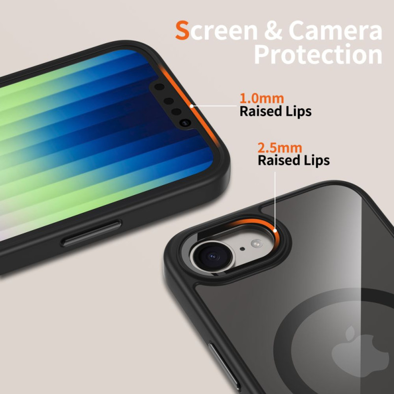 Tech-Protect iPhone 16e MagMat Σκληρή Θήκη με Πλαίσιο Σιλικόνης και MagSafe - Black / Clear Tech-Protect iPhone 16e MagMat Σκληρή Θήκη με Πλαίσιο Σιλικόνης και MagSafe - Black / Clear