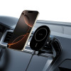 Tech-Protect MM15W-V6 Μαγνητική Βάση για τον Αεραγωγό του Αυτοκινήτου με Ασύρματη Φόρτιση MagSafe 15W - Black / Black