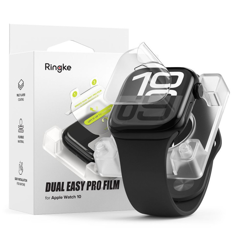 Ringke Προστασία Οθόνης Apple Watch 10 - 42 mm - Dual Easy Pro Προστατευτική Μεμβράνη Οθόνης - 2 Τεμάχια - Διάφανη