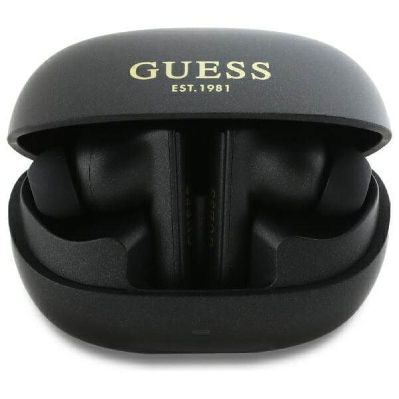 Guess TWS Capsule Printed Logo - Bluetooth 5.3 - Ασύρματα ακουστικά για Κλήσεις / Μουσική - Black Guess TWS Capsule Printed Logo - Bluetooth 5.3 - Ασύρματα ακουστικά για Κλήσεις / Μουσική - Black