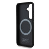 Red Bull Samsung Galaxy S25 - Real Carbon Fiber Shiny Logo - MagSafe Σκληρή Θήκη με Πλαίσιο Σιλικόνης - Black - RBHMS25S24CFILSK