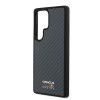 Red Bull Samsung Galaxy S25 Ultra - Real Carbon Fiber Shiny Logo - MagSafe Σκληρή Θήκη με Πλαίσιο Σιλικόνης - Black - RBHMS25L24CFILSK
