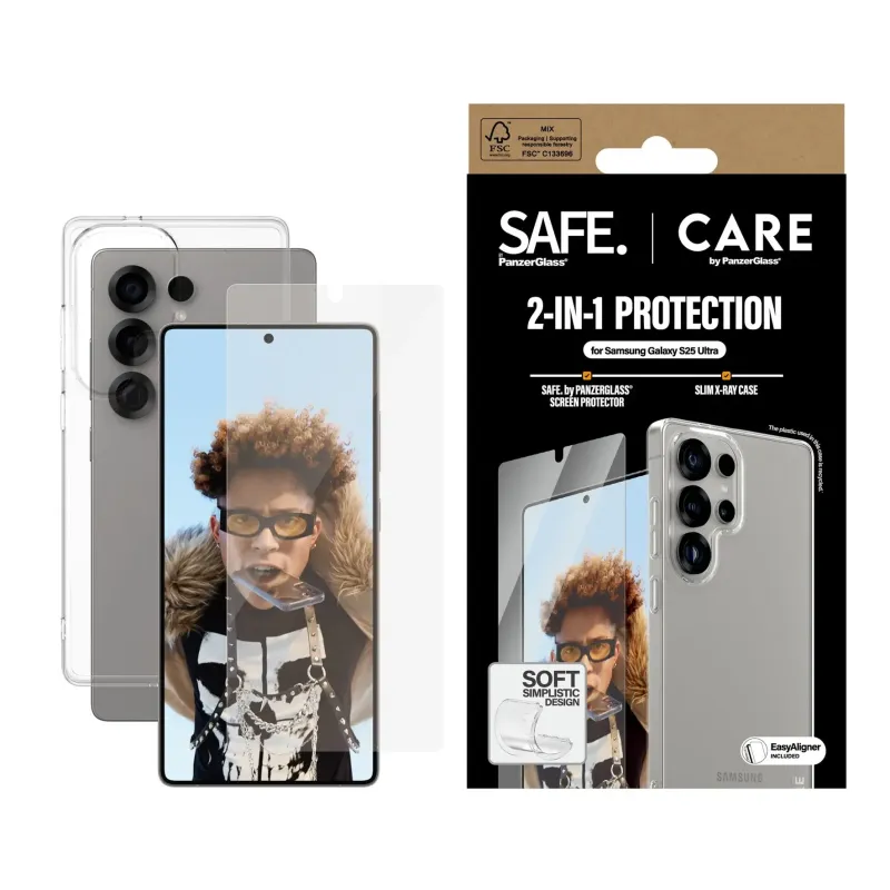 CARE by PanzerGlass Samsung Galaxy S25 Ultra - Fashion 2in1 Σετ με 1 Αντιχαρακτικό Γυαλί Οθόνης και 1 Θήκη Σιλικόνης - Clear