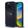 Red Bull iPhone 15 Pro - Silicone Horizontal Logo - MagSafe Σκληρή Θήκη με Πλαίσιο Σιλικόνης - Navy - RBHMP15L24SIHSRV