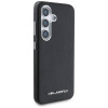 Karl Lagerfeld Samsung Galaxy S25 Plus - Saffiano Full Wrapped Elongated Metal Logo - MagSafe Σκληρή Θήκη με Επένδυση Συνθετικού Δέρματος και Πλαίσιο Σιλικόνης - Black - KLHMS25MPSAFWMCK