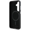 Karl Lagerfeld Samsung Galaxy S25 Plus - Saffiano Full Wrapped Elongated Metal Logo - MagSafe Σκληρή Θήκη με Επένδυση Συνθετικού Δέρματος και Πλαίσιο Σιλικόνης - Black - KLHMS25MPSAFWMCK
