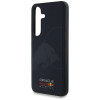 Red Bull Samsung Galaxy S25 - Leather Meshed Debossed Bull - MagSafe Σκληρή Θήκη με Επένδυση Συνθετικού Δέρματος και Πλαίσιο Σιλικόνης - Navy - RBHMS25S24PUBUFV