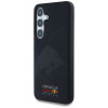 Red Bull Samsung Galaxy S25 - Leather Meshed Debossed Bull - MagSafe Σκληρή Θήκη με Επένδυση Συνθετικού Δέρματος και Πλαίσιο Σιλικόνης - Navy - RBHMS25S24PUBUFV