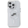 Karl Lagerfeld iPhone 15 Pro Max - IML Metal Karl and Choupette Head - Σκληρή Θήκη με Πλαίσιο Σιλικόνης και MagSafe -White - KLHMP15XHLSKCH