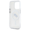 Karl Lagerfeld iPhone 15 Pro Max - IML Metal Karl and Choupette Head - Σκληρή Θήκη με Πλαίσιο Σιλικόνης και MagSafe -White - KLHMP15XHLSKCH