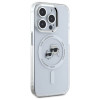 Karl Lagerfeld iPhone 15 Pro Max - IML Metal Karl and Choupette Head - Σκληρή Θήκη με Πλαίσιο Σιλικόνης και MagSafe -White - KLHMP15XHLSKCH
