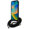 Guess iPhone 16 Pro Max - 4G Big Logo Cord Stap Crossbody - Θήκη με Επένδυση Συνθετικού Δέρματος και Λουράκι - Black - GUHCP16XP4GMGCRK