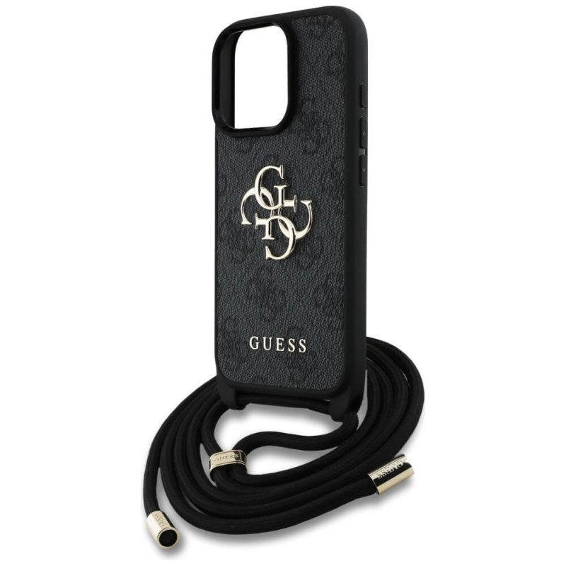Guess iPhone 16 Pro Max - 4G Big Logo Cord Stap Crossbody - Θήκη με Επένδυση Συνθετικού Δέρματος και Λουράκι - Black - GUHCP16XP4GMGCRK Guess iPhone 16 Pro Max - 4G Big Logo Cord Stap Crossbody - Θήκη με Επένδυση Συνθετικού Δέρματος και Λουράκι - Black - GUHCP16XP4GMGCRK