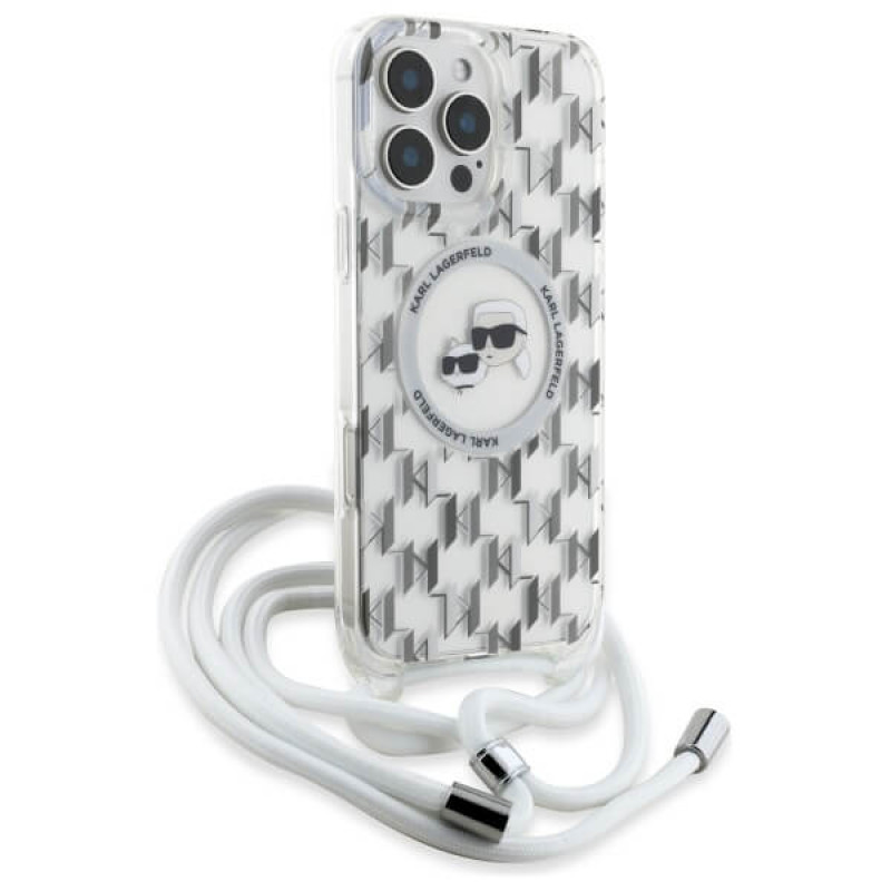 Karl Lagerfeld iPhone 16 Pro Max - IML Crossbody Monogram Karl and Choupette Head - MagSafe Σκληρή Θήκη με Πλαίσιο Σιλικόνης και Λουράκι - Διάφανη - KLHMP16XHCKCKLCT Karl Lagerfeld iPhone 16 Pro Max - IML Crossbody Monogram Karl and Choupette Head - MagSafe Σκληρή Θήκη με Πλαίσιο Σιλικόνης και Λουράκι - Διάφανη - KLHMP16XHCKCKLCT