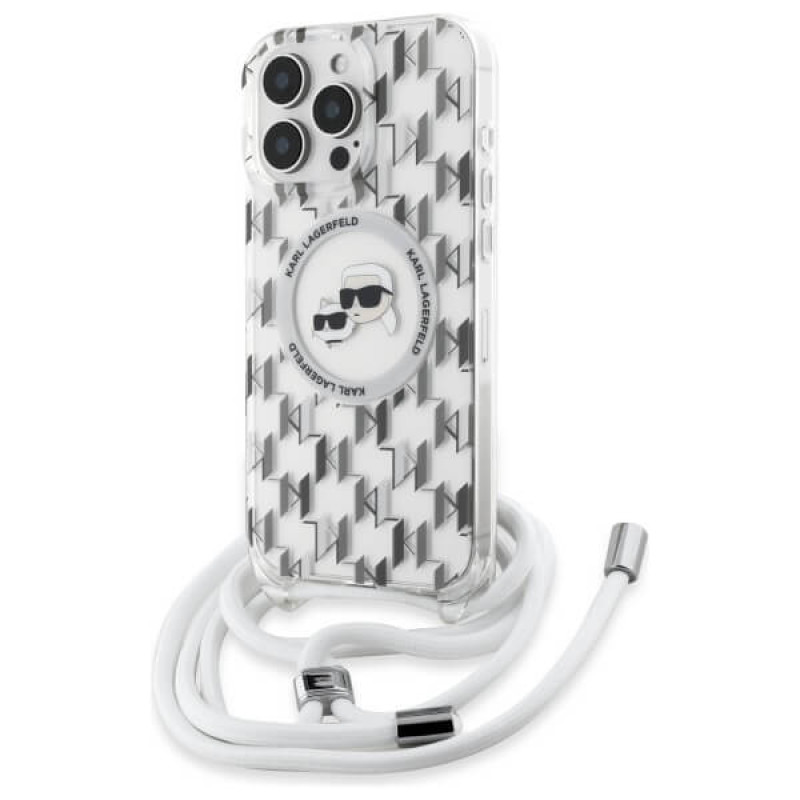 Karl Lagerfeld iPhone 16 Pro Max - IML Crossbody Monogram Karl and Choupette Head - MagSafe Σκληρή Θήκη με Πλαίσιο Σιλικόνης και Λουράκι - Διάφανη - KLHMP16XHCKCKLCT Karl Lagerfeld iPhone 16 Pro Max - IML Crossbody Monogram Karl and Choupette Head - MagSafe Σκληρή Θήκη με Πλαίσιο Σιλικόνης και Λουράκι - Διάφανη - KLHMP16XHCKCKLCT