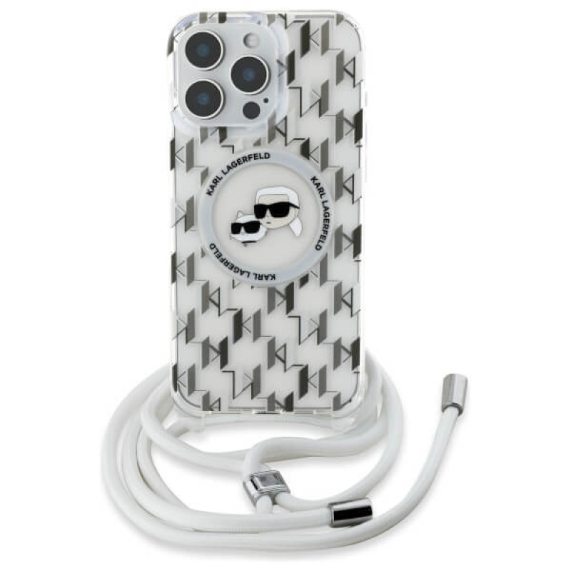 Karl Lagerfeld iPhone 16 Pro Max - IML Crossbody Monogram Karl and Choupette Head - MagSafe Σκληρή Θήκη με Πλαίσιο Σιλικόνης και Λουράκι - Διάφανη - KLHMP16XHCKCKLCT Karl Lagerfeld iPhone 16 Pro Max - IML Crossbody Monogram Karl and Choupette Head - MagSafe Σκληρή Θήκη με Πλαίσιο Σιλικόνης και Λουράκι - Διάφανη - KLHMP16XHCKCKLCT