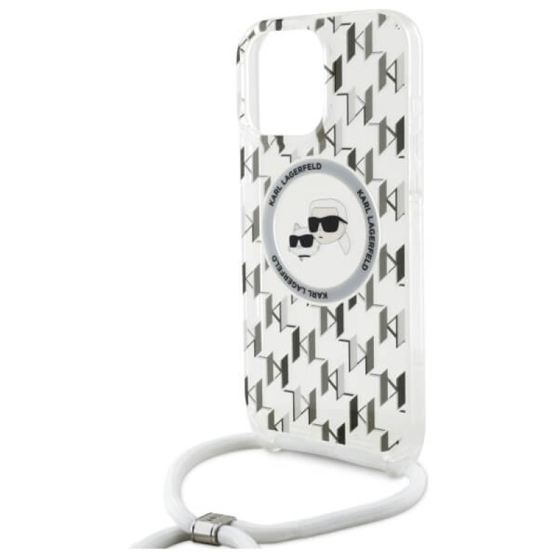Karl Lagerfeld iPhone 16 Pro Max - IML Crossbody Monogram Karl and Choupette Head - MagSafe Σκληρή Θήκη με Πλαίσιο Σιλικόνης και Λουράκι - Διάφανη - KLHMP16XHCKCKLCT Karl Lagerfeld iPhone 16 Pro Max - IML Crossbody Monogram Karl and Choupette Head - MagSafe Σκληρή Θήκη με Πλαίσιο Σιλικόνης και Λουράκι - Διάφανη - KLHMP16XHCKCKLCT